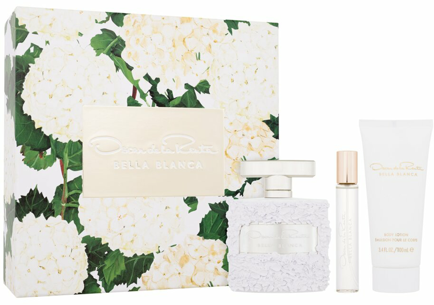 Oscar de la Renta Bella Blanca rinkinys moterims (EDP, 100 ml + kūno losjonas, 100 ml + EDP, 15 ml) aprašymas - Prekės nuotrauka