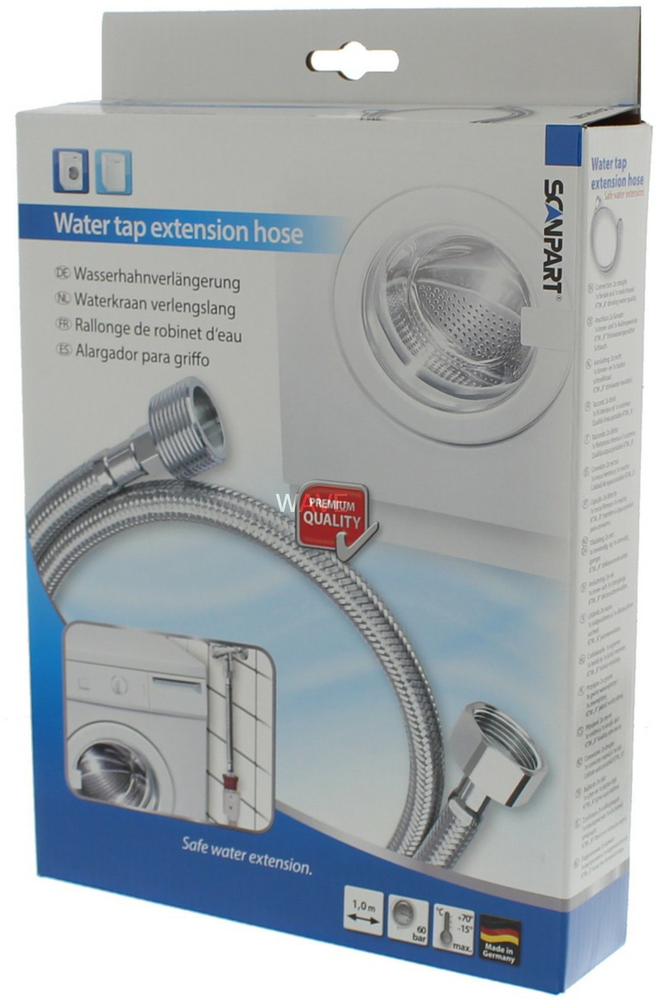 Scanpart Waterkraan Verlengslang 3M - KTW-A en DVGW Goedgekeurd