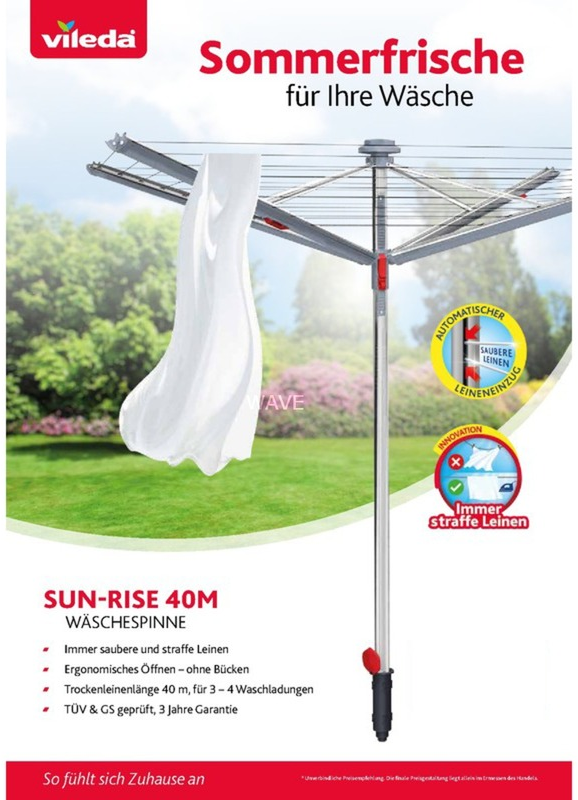 Džiovintuvas na pranie Vileda Vileda SUNRISE 40M rotary clothesline