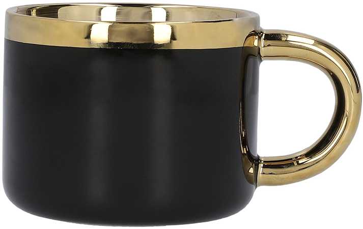 Cup with a saucer and spoon Homla SINNES Juodas, 200 ml