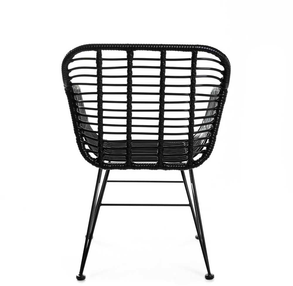 Homla JARDIN Juoda austa kėdė 57x62x81 cm
