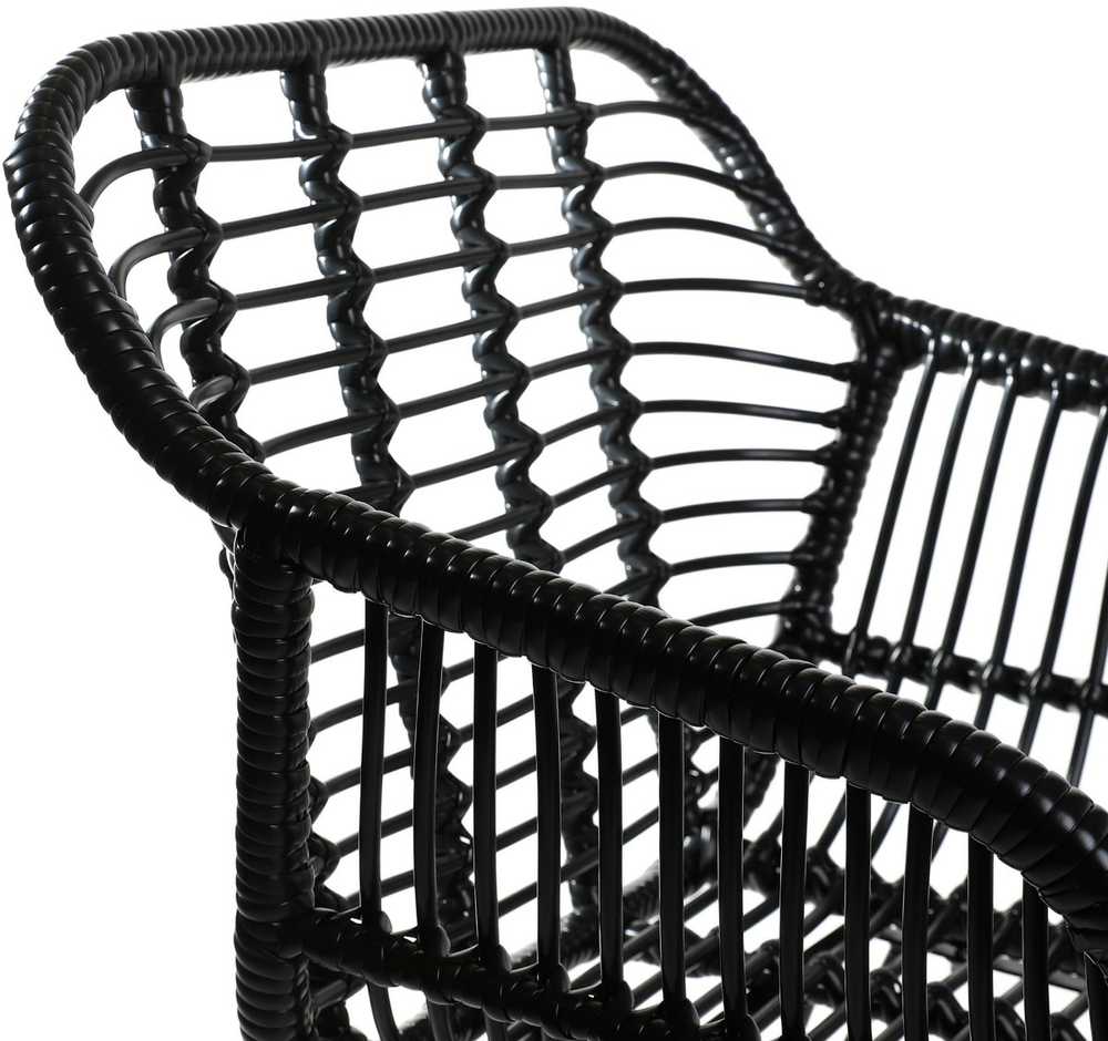 Homla JARDIN Juoda austa kėdė 57x62x81 cm