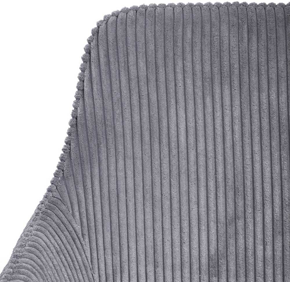 SATORI FASO pilka velveta minkšta kėdė valgomajam 57x59x84 HOMLA