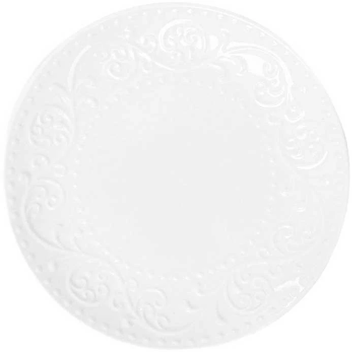 Dessert plate Homla SYLIA Baltas Ornament, 21 cm