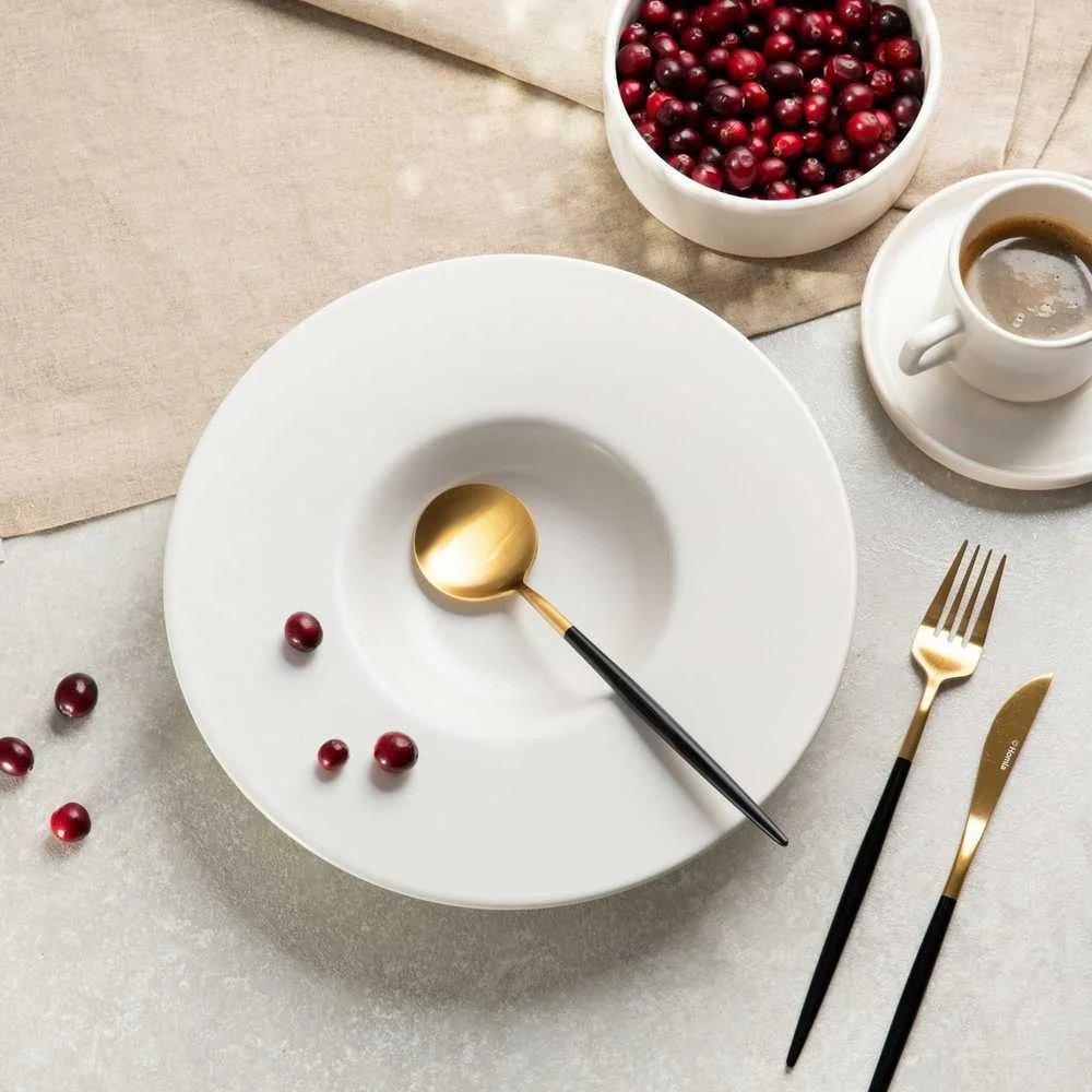 Plate Homla FAMELIO Baltas for pasta, 28 cm