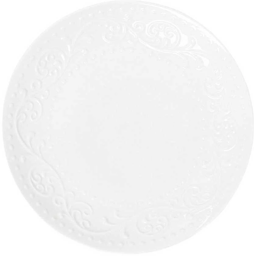 Plate Homla SYLIA Baltas Ornament, 27 cm
