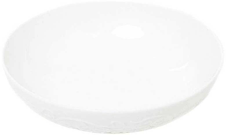 Plate Homla SYLIA Deep Baltas Ornament, 20 cm