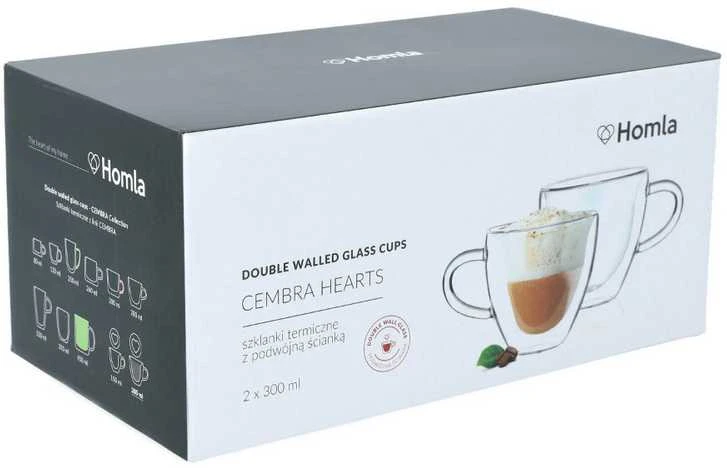 Puodeliai Homla CEMBRA Hearts, 2 vnt. x 300 ml