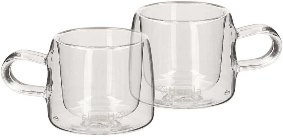 Dvigubų sienelių stiklinių rinkinys Homla CEMBRA, 2 x 80 ml