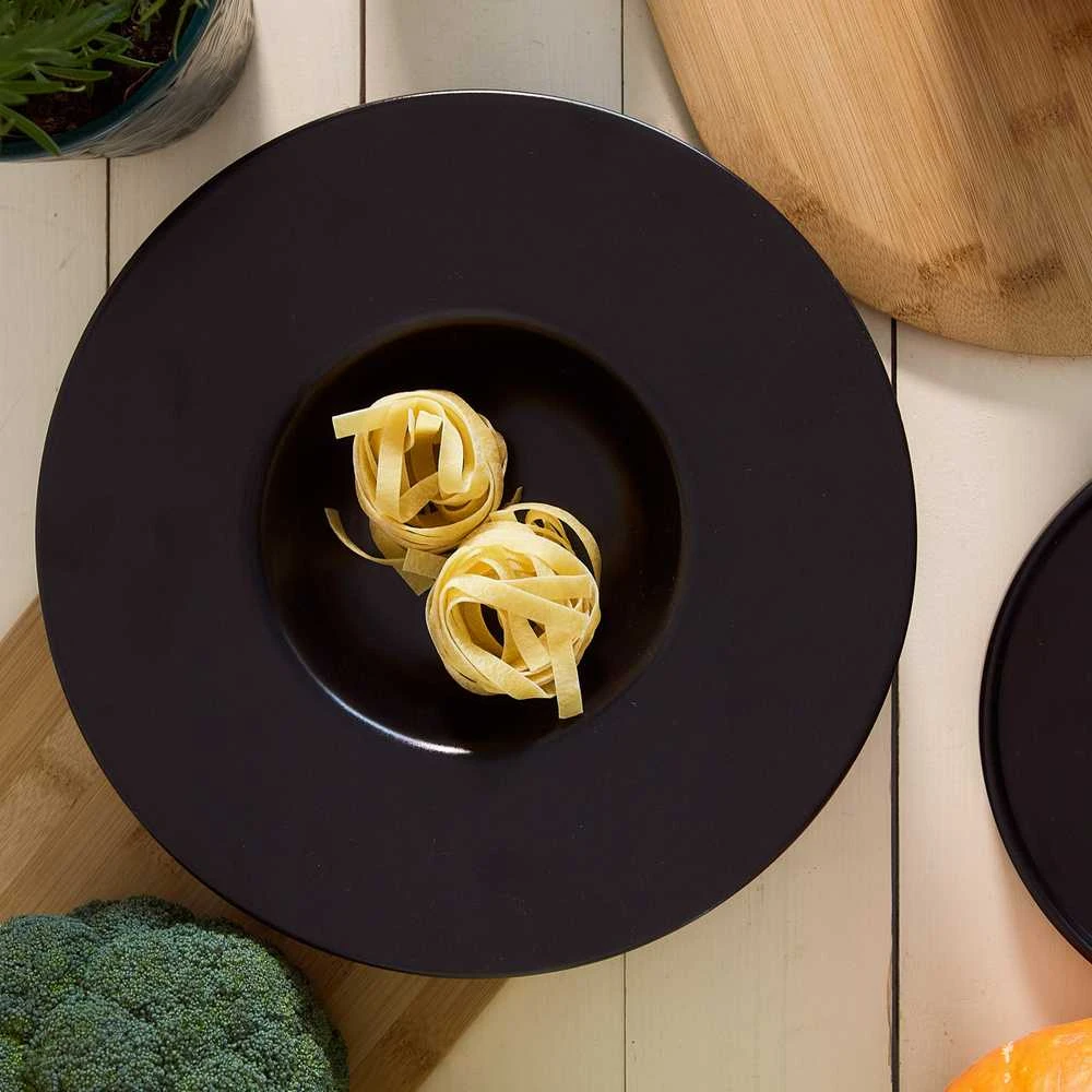 Plate Homla FAMELIO Juodas for pasta, 28 cm