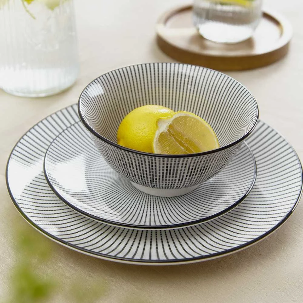 Dessert plate Homla NAVIA Juodas, 19 cm