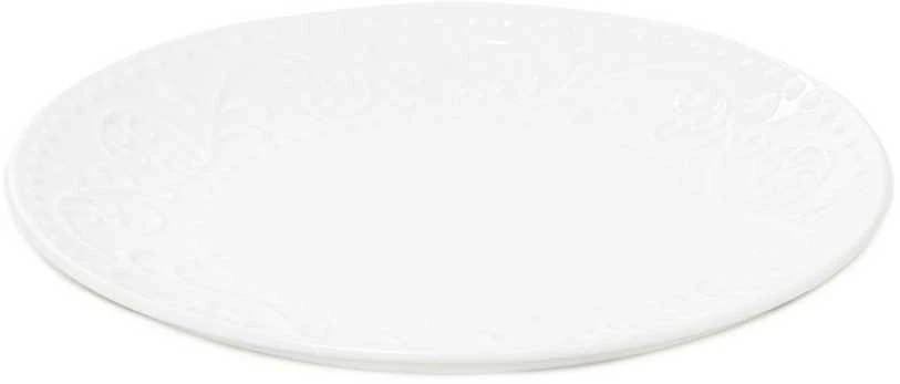 Dessert plate Homla SYLIA Baltas Ornament, 21 cm