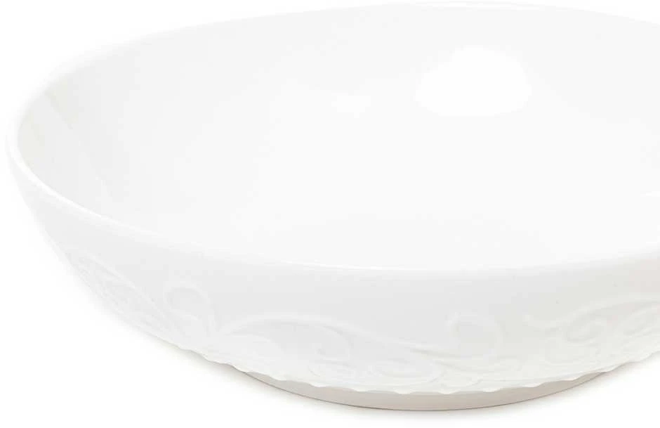 Plate Homla SYLIA Deep Baltas Ornament, 20 cm