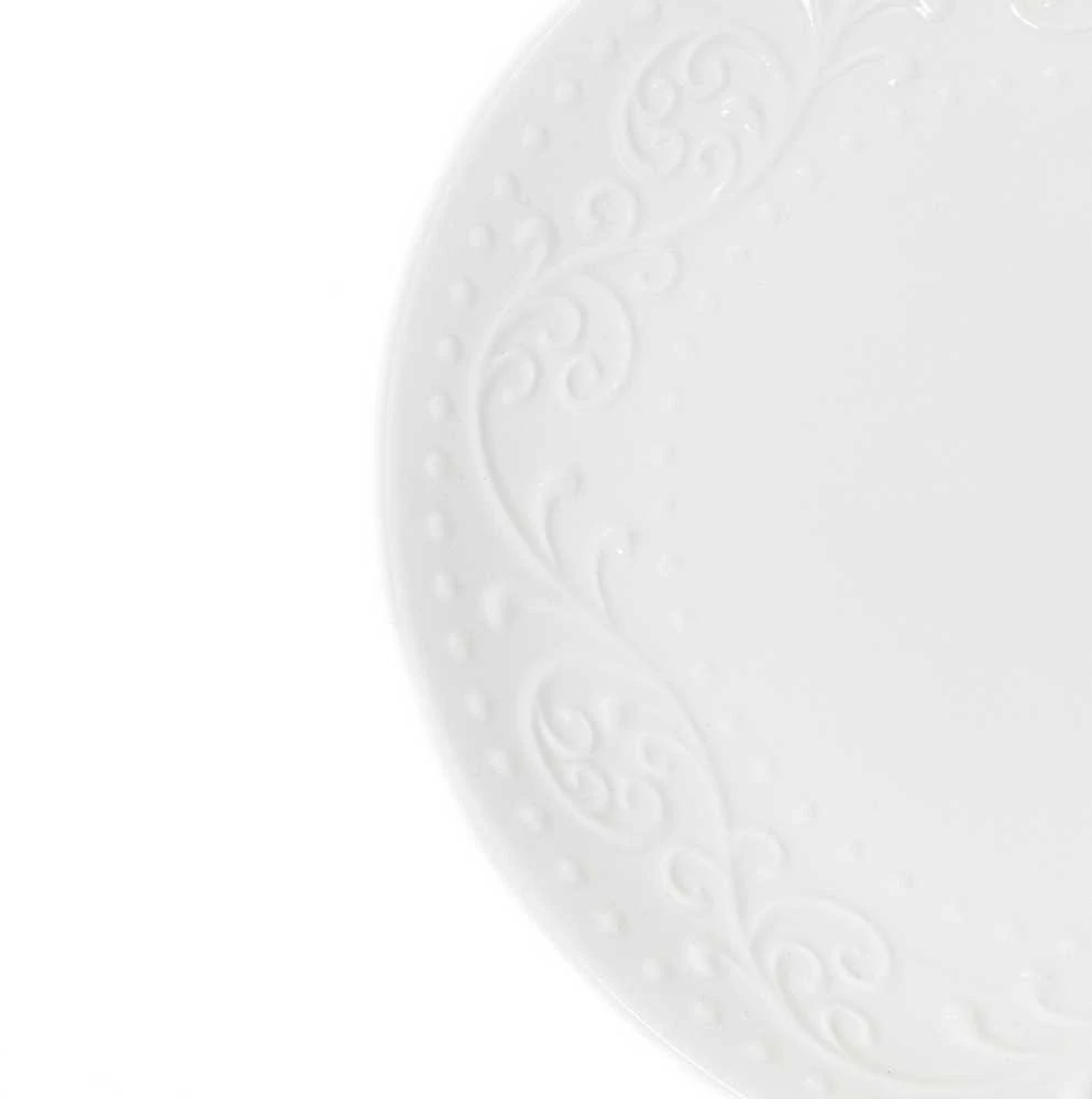 Plate Homla SYLIA Baltas Ornament, 27 cm