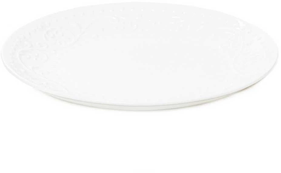 Plate Homla SYLIA Baltas Ornament, 27 cm