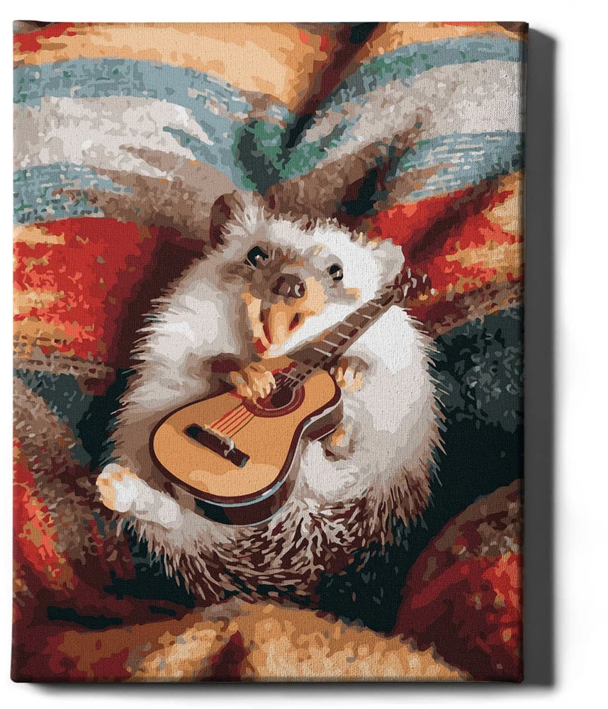 Tapyba pagal skaičius Ežiukas su gitara 40x50 cm
