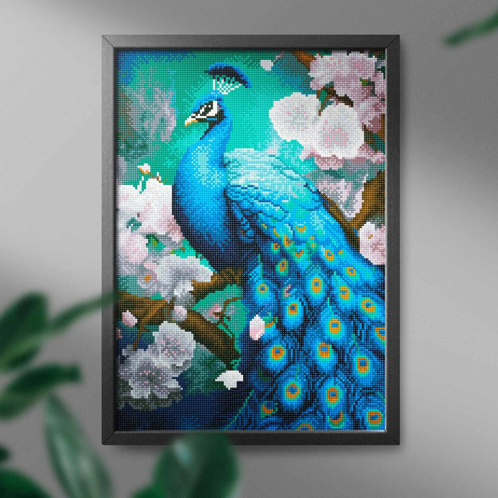 Deimantinė mozaika Mėlynas povas 40x50 cm