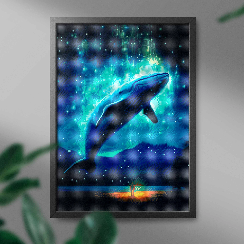Mėlynasis banginis 40*50 cm (apvalus deimančiukai)