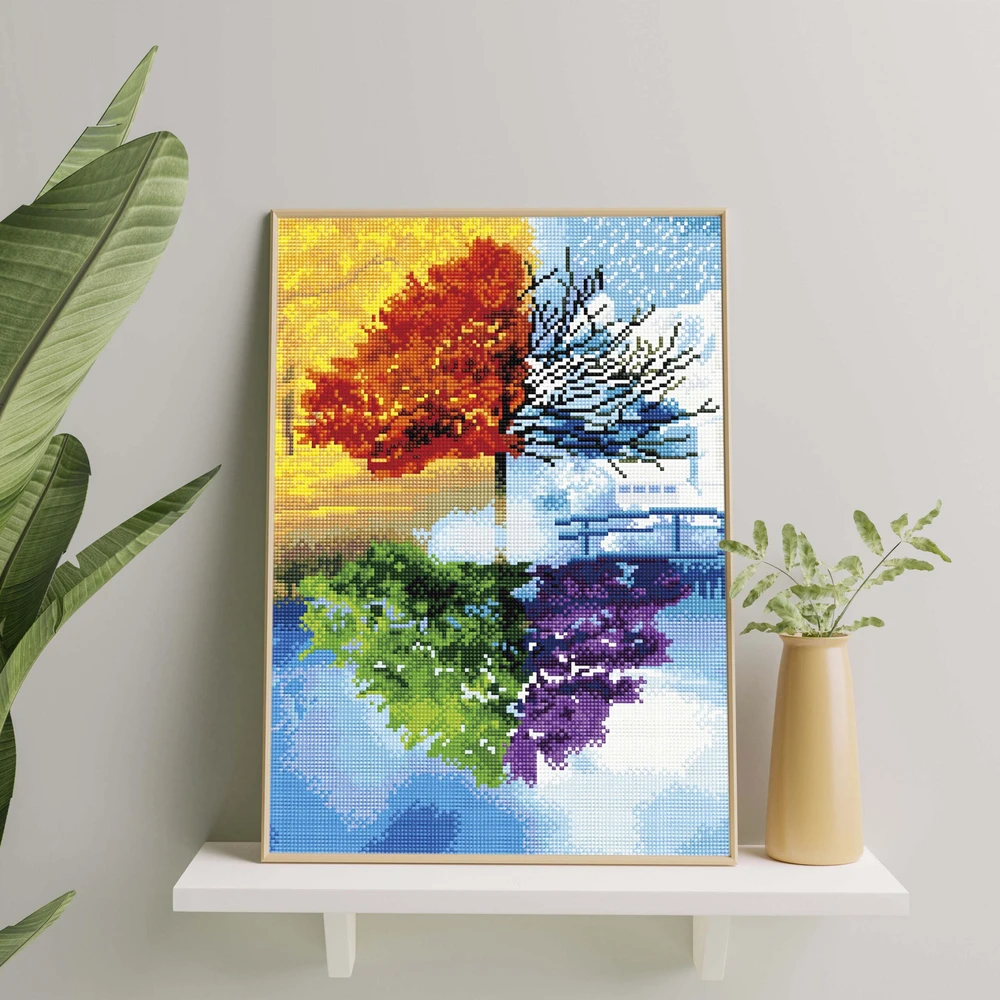 Metų laikai 40*50 cm (apvalus deimančiukai)