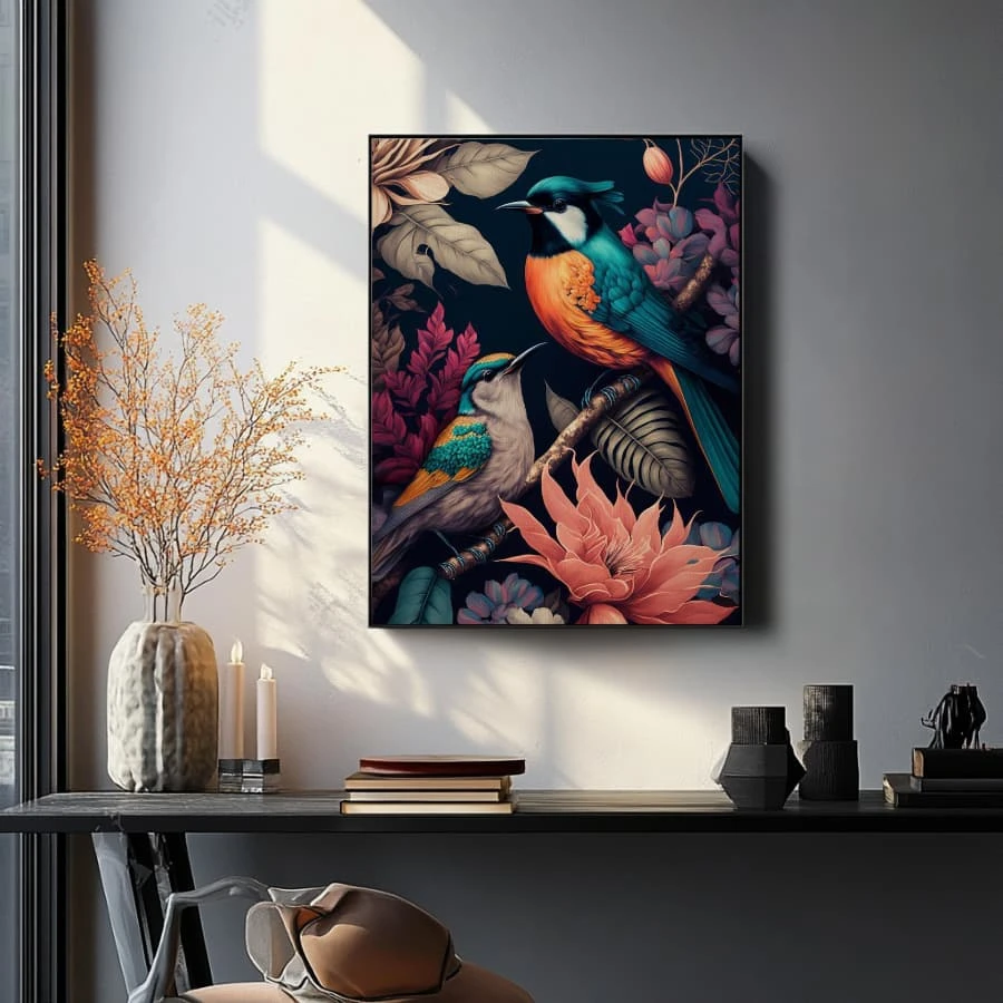 Tapyba pagal skaičius Paukščiai ant šakos 40x50 cm