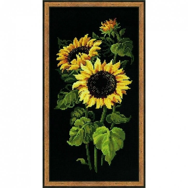 RIOLIS - Create It Yourself - Siuvinėjimo rinkinys „Saulėgrąžos“ 1056 (25x50 cm)