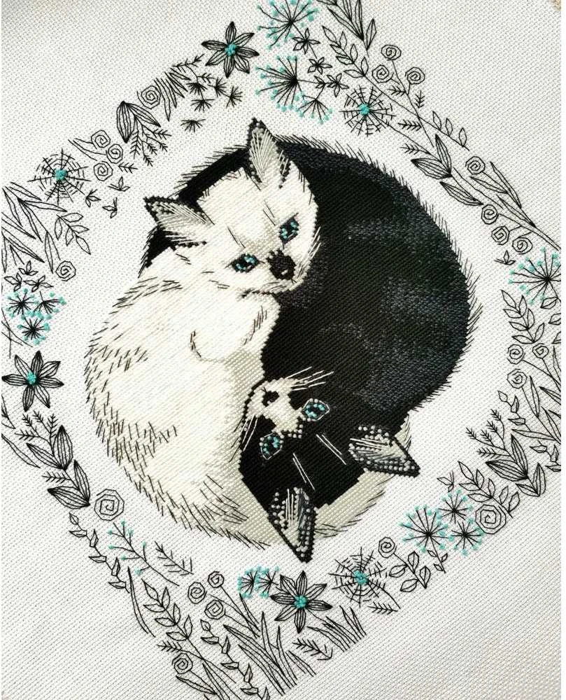 Riolis Kryželiu siuvinėjimo rinkinys Yin ir Yang 30x30 SR2150