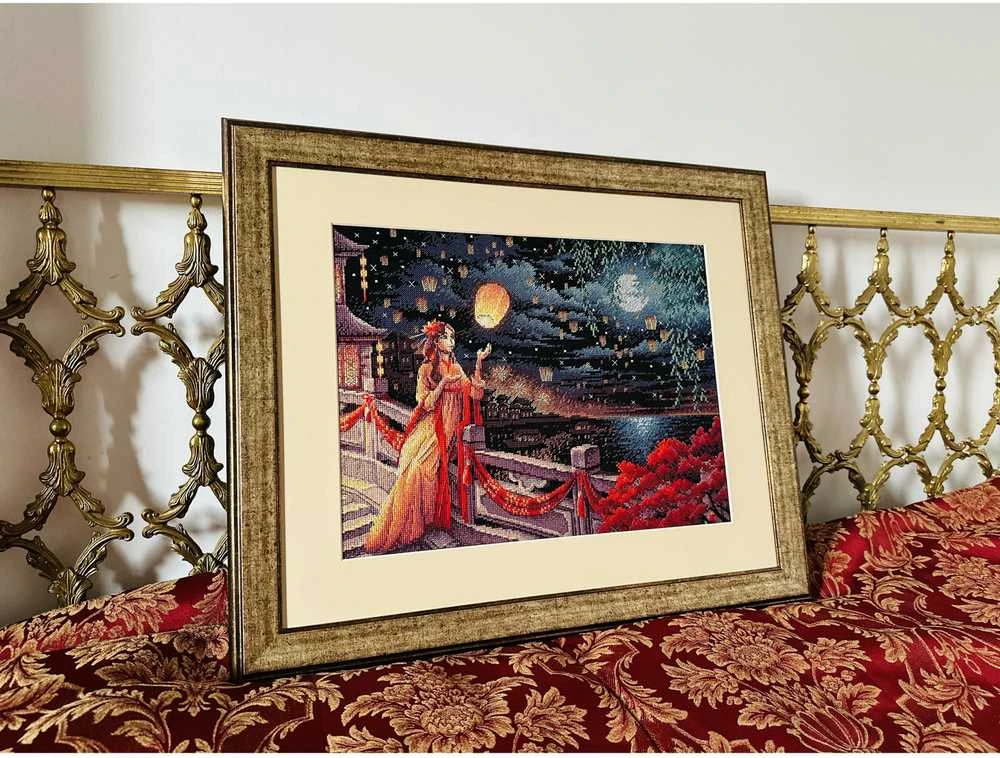 Riolis Kryželiu siuvinėjimo rinkinys "Žibintų šventė" 40x30 SR2144