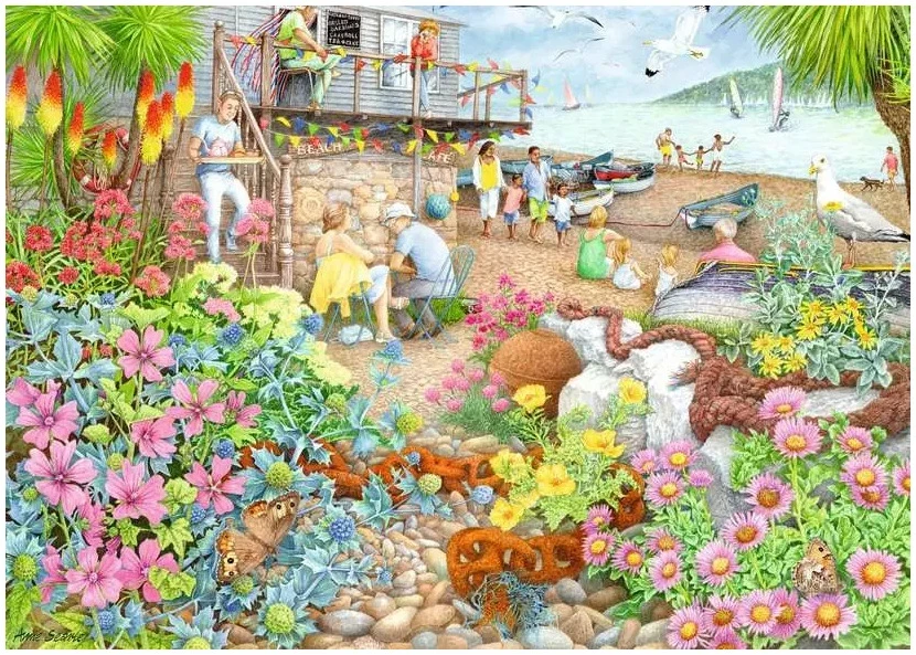Ravensburger Dėlionė 1000 vnt. - Paplūdimio sodo kavinė