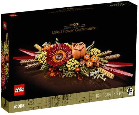 NAUJIENA! LEGO Icons Džiovintų gėlių puošmena 10314