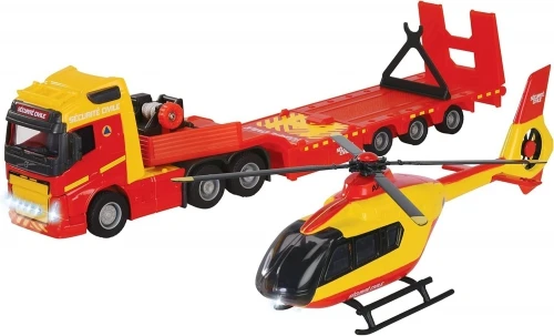 Majorette - Grand Series Volvo Truck And Police Helicopter
