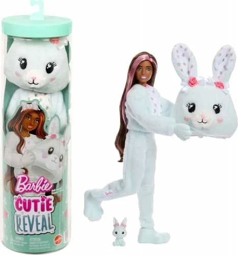Mattel Barbie Cutie Reveal Lėlė staigmena mėtų zuikio zuikio figūrėlė + priedai