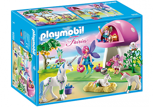 Žaislai, Žaidimai ir Kolekcionavimas - Playmobil 6055 Fėjos su Grybo Namu Set, 4+ Metai, Marga