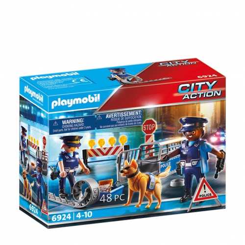 PLAYMOBIL CITY ACTION Policijos patruliai ir kliūčių ruožas, 6924