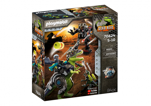 PLAYMOBIL – Dino Rise – tiranozauras ir milžiniškas robotas