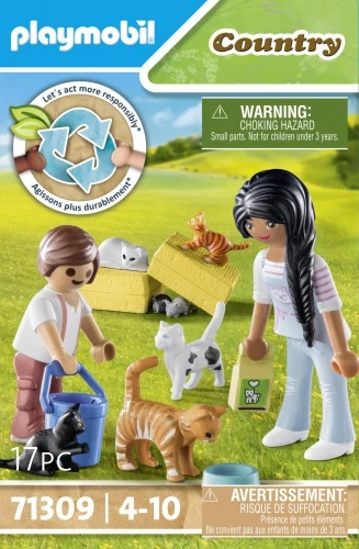 Playmobil Rinkinys su figūrėlėmis country 71309 kačių šeima
