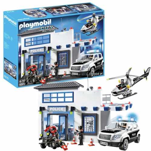 Žaislų Rinkinys - Playmobil 9372 City Action Policijos Nuovada Su Figūrėlėmis Ir Priedais - Marga