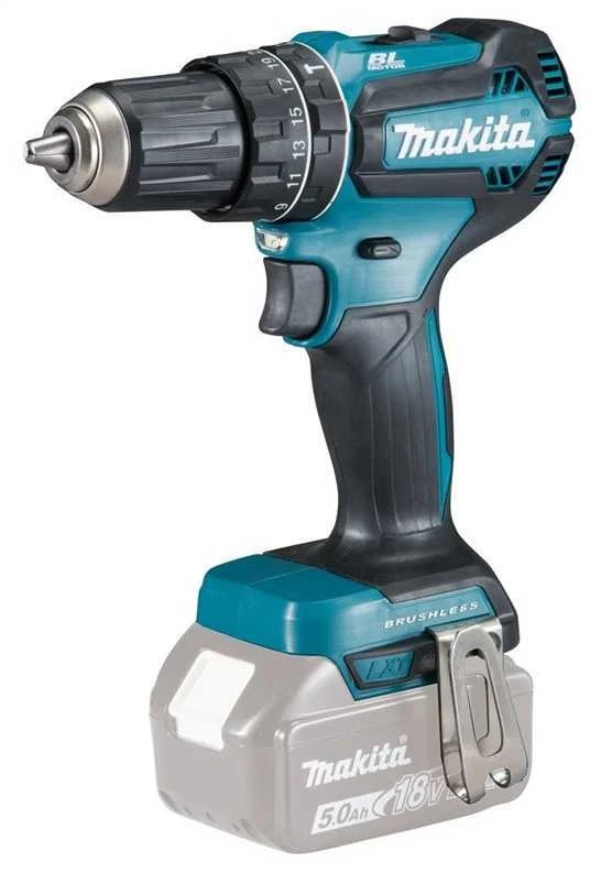 Makita DHP485Z Akumuliatorinis smūginis gręžtuvas, 18 V, 50/25 Nm, 1,7kg, LED, BL-motor, Be akumuliatorių ir kroviklio!