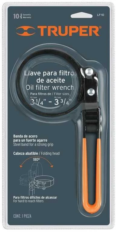 Truper Alyvos filtro raktas su metaline juostele, 83-95mm 14518