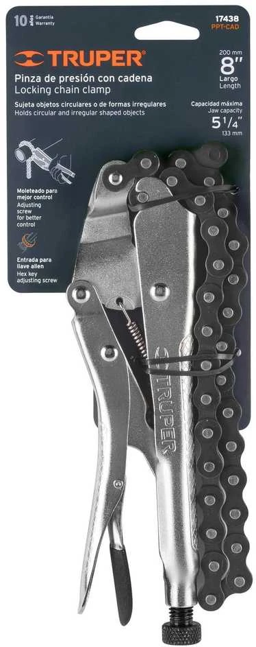 Replės fiksuojamos su grandine 200mm Truper®