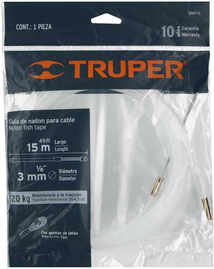 Kabelio traukimo lynas, 15 m TRUPER