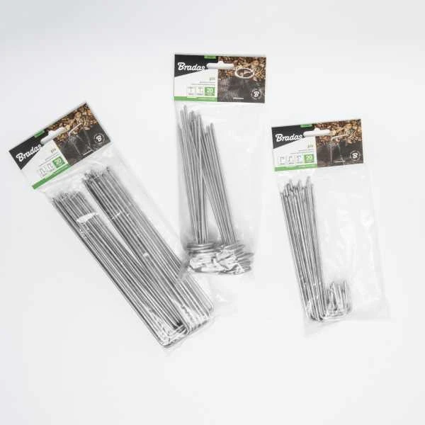 Metalinė vinis geotekstilei J formos (3 cm pločio)
