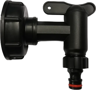 Pajungimas prie IBC konteinerio 60mm su kraneliu
