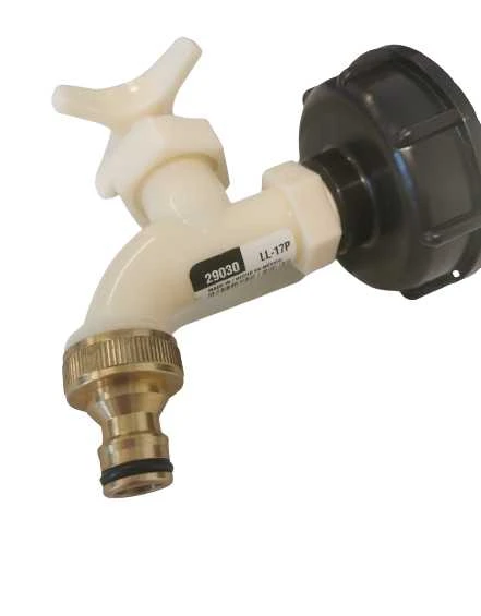 Plastikinis pajungimas prie IBC konteinerio 60mm su kraneliu