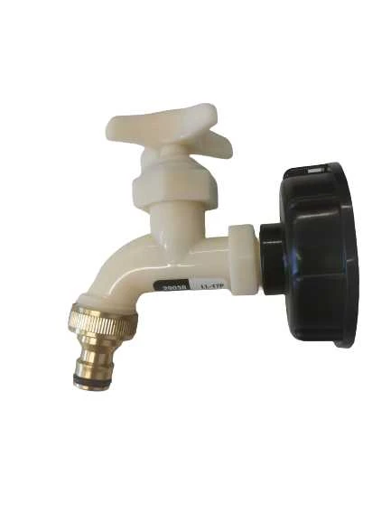 Plastikinis pajungimas prie IBC konteinerio 60mm su kraneliu