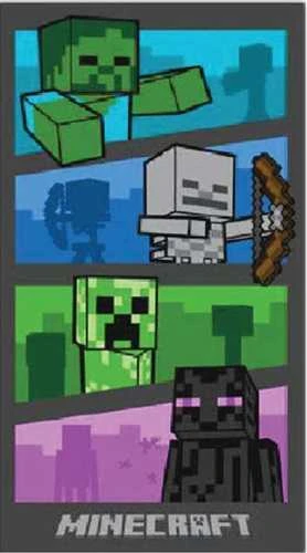 MCU „Minecraft“ vonios rankšluostis 70 x 140 cm