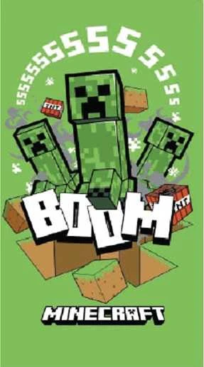 MCU „Minecraft“ vonios rankšluostis 70 x 140 cm