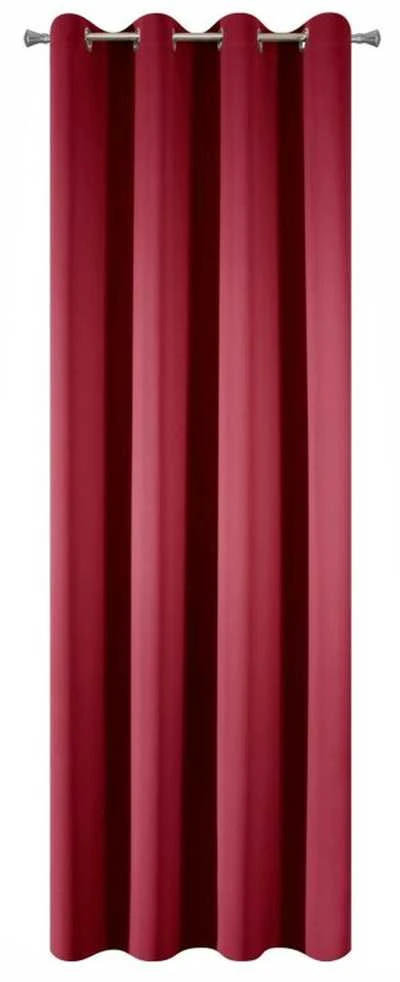 Eurofirany LOGAN blackout tipo temdanti naktinė užuolaida, 135X250 cm, kilpos / žiedai, spalva: raudona
