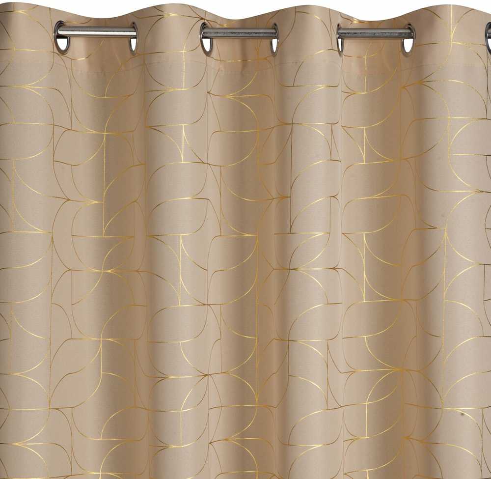 Eurofirany JUNGIKLIS ZAS/EVI/BEIGE+GOLD 140X250