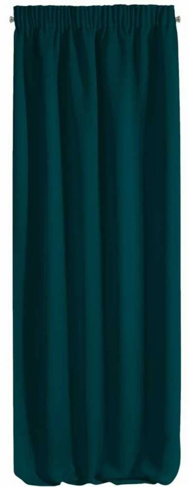 Eurofirany LOGAN blackout tipo temdanti naktinė užuolaida, 135 X 270 cm, juosta / tunelis / kabliukai, spalva: tamsi turkio