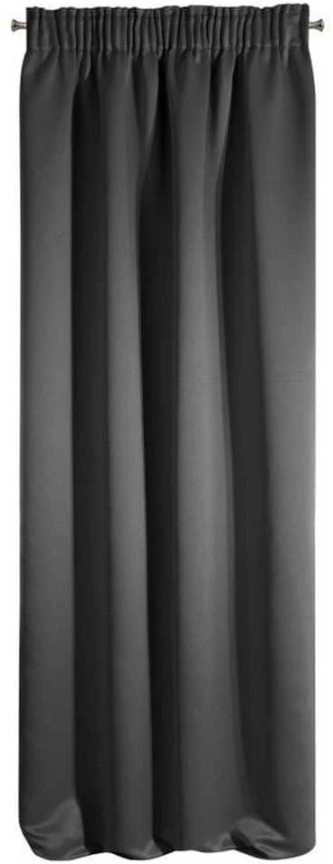 Eurofirany Užuolaida Logan Blackout juoda, juosta 135x270 cm